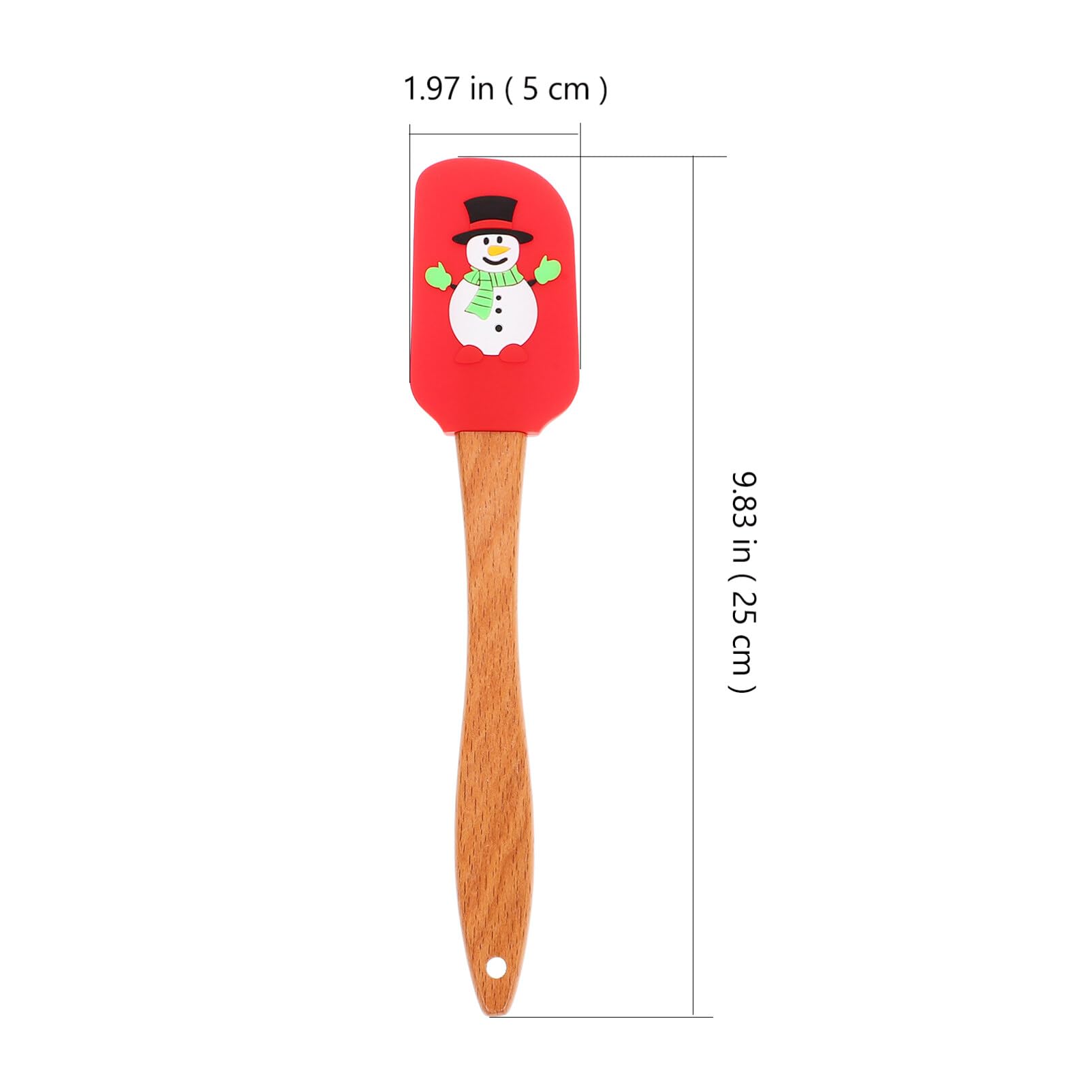 PACKOVE 5 Pièces Ustensiles de Pâtisserie de Noël Spatule en Silicone Réutilisable Accessoire de Cuisine Pratique pour Mélanger et Racler la Préparation