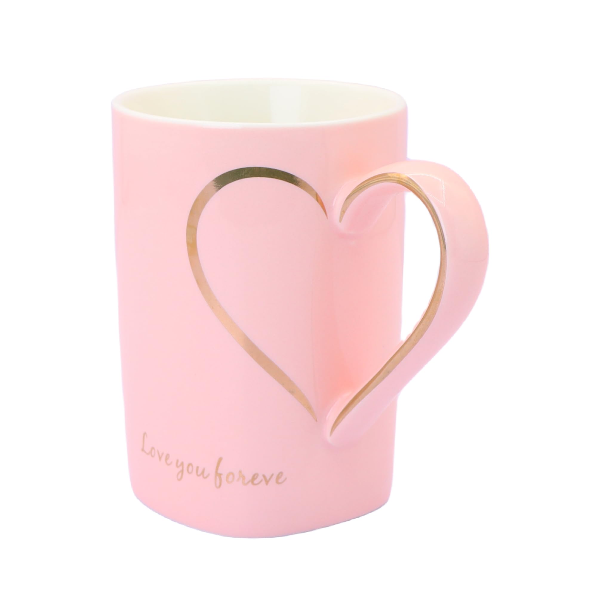 Amazon.com: 12oz Ceramic Coffee Mug Pink Coffee Mug Heart Shaped