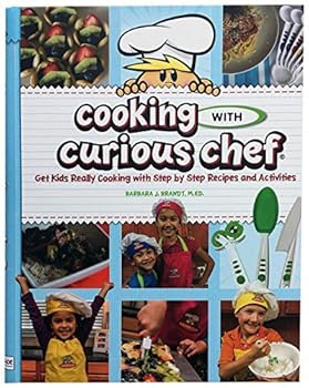 Hardcover Curious Chef Cooking with Curious Chef Cookbook, by Barbara J. Brandt, Spiral Bound Hardcover Book