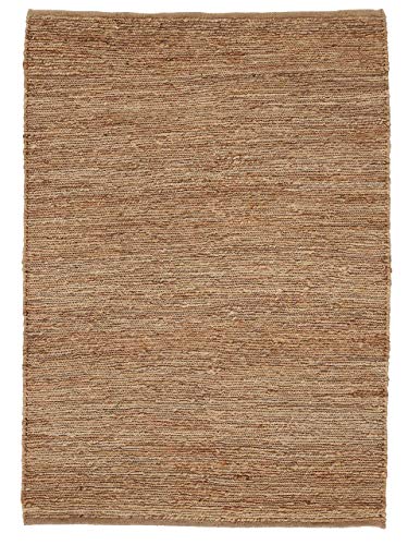 carpetfine Juteteppich Nala Beige 60x110 cm | Moderner Teppich für Wohn- und Schlafzimmer