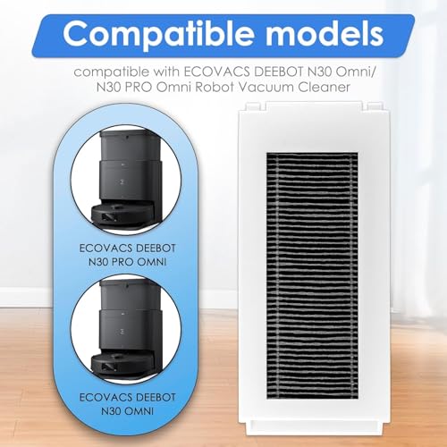 Image of Replacement Hepa Filter Accessories Compatible with Ecovacs Deebot N30, N30 Plus & N30 PRO Omni Only Robot Vacuum Cleaning accesoriesN30, N30 Plus & N30 PRO Omni Only (EDN30 HEPA4)