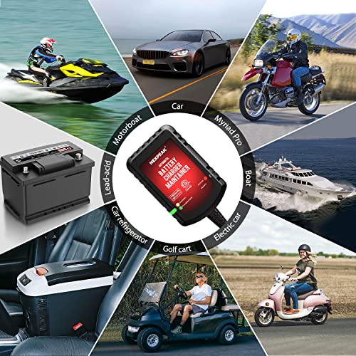 750Ma Car Battery Charger, Nexpeak Etl Listed 12V Fully-Automatic Safety Trickle Charger And Maintainer, Portable Battery Desulfator For Car Truck Motorcycle Lawn Mower Boat Marine Lead Acid Batteries #TOP5