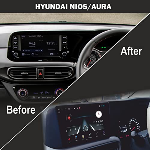 Image of 9-Inch Advanced Android Car Radio Receiver | Compatible with Hyundai i10 Nios & Aura |2GB RAM|32GB ROM| Gorilla Glass| Full HD Display|WiFi|GPS | Steering Wheel Control | HD Parking Camera