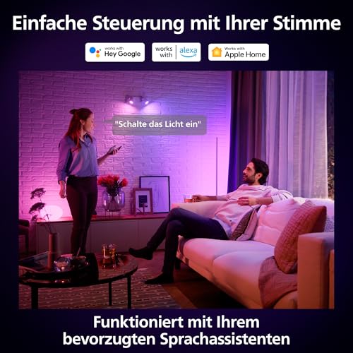 Philips Hue Starter Kit: Bridge + 3x GU10 LED Spots + Smart Button – Ansicht 5