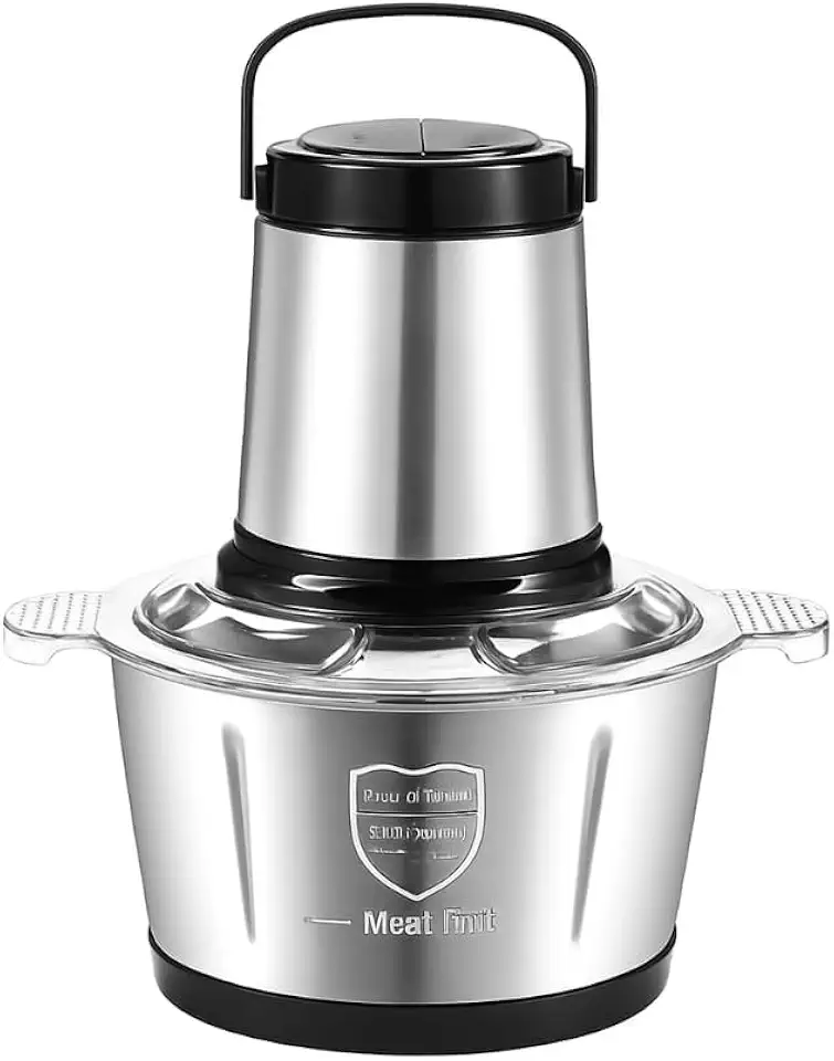 Multiprocessador Premium Potente 850W com 4 Lâminas - Triturador, Picador e Moedor de Alimentos Litros em Inox para Carne, Legumes, Vegetais - Base Antideslizante - 110V (3 Litros)