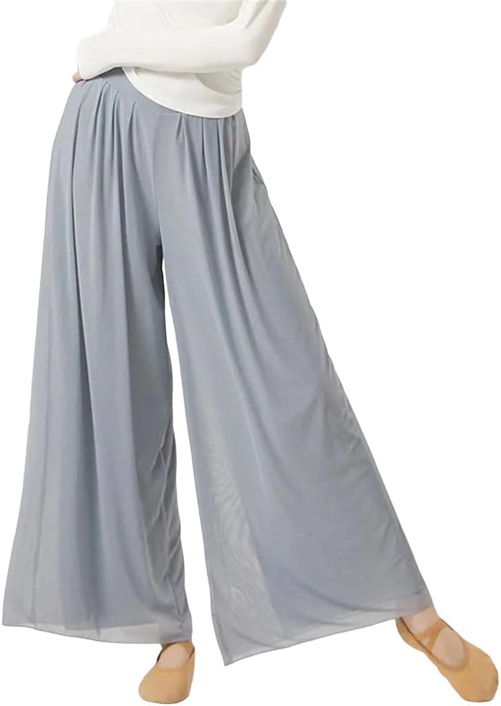 Women's Classical Dance Practice High Waist Wide-Leg Flowing Fairy Gauze Teacher Dance Pants