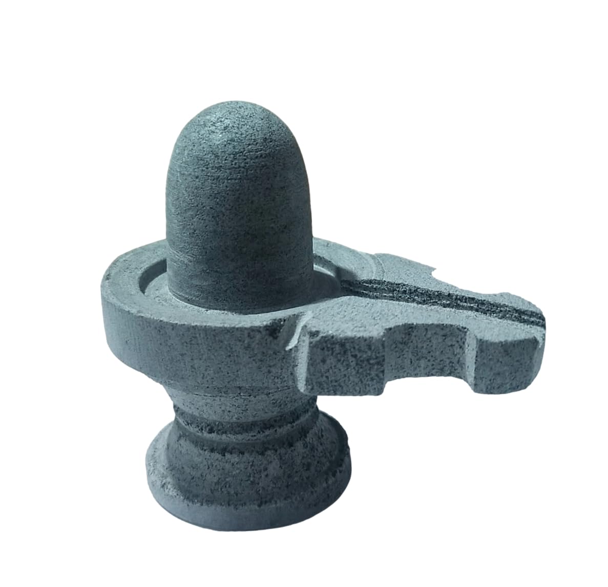 athizayStone Shivling Statue 4 cm Shiv Linga Made in Banaras Office Puja Room Religious god Idol Shiva Lingam Available in Black and Grey Color (4 CM)