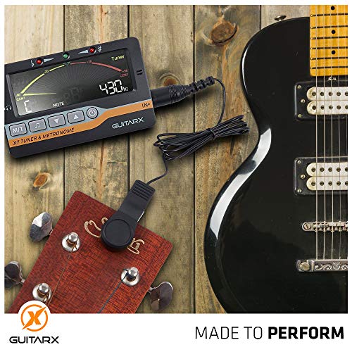 Guitarx X7 - Chromatic Tuner Metronome And Tone Generator For All Instruments - Chromatic, Ukulele, Violin, And Bass Tuning Modes - #1 Among Guitar Tuners - Most Advanced Sensor In The Market #TOP4