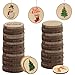 Produktbild Kurtzy Natürliche Runde Holzscheiben zum Basteln (50er Pack) - 3-5cm Durchmesser - Holzscheiben Rund mit Rinde und Ohne Loch - Holzschilder zum Beschriften für DIY Kunst und Weihnachtsschmuck