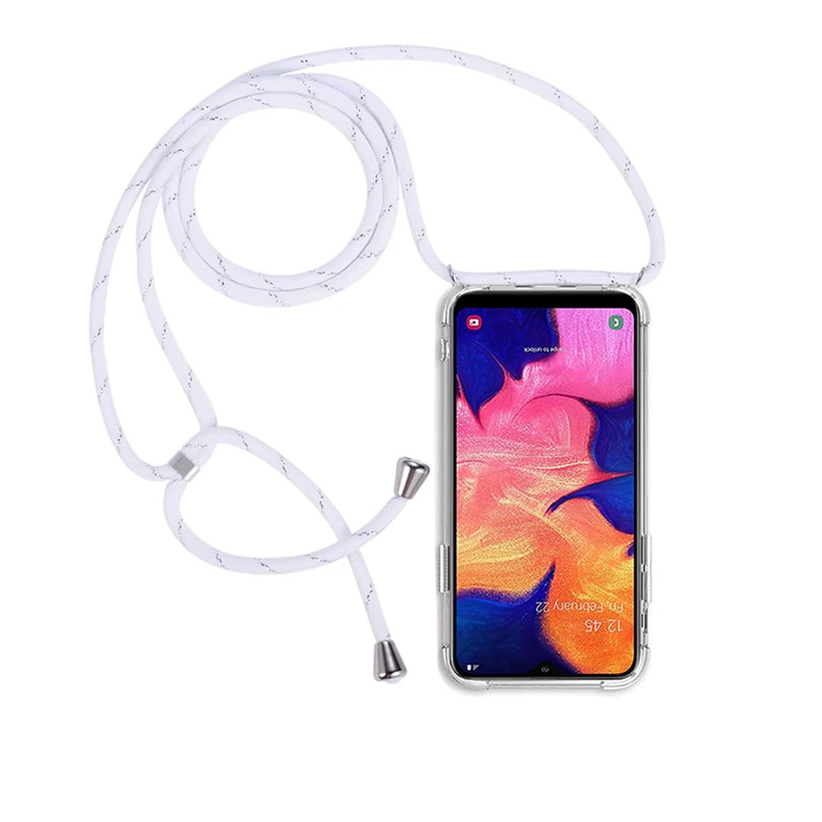 ZhuoFan Cover con Cordino per Apple iPhone 15 Pro 6,1'', Nero Silicone Custodia con Catena d'oro Laccio Tracolla chain Collana per Cellulare Cute Stylish modello ragazza Case, cuore d'oro