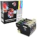 Produktbild Set 4 Prestige Cartridge LC3213 Tintenpatronen (400 Seiten) kompatibel für Brother DCP, MFC Drucker - SCHWARZ/Cyan/Magenta/GELB
