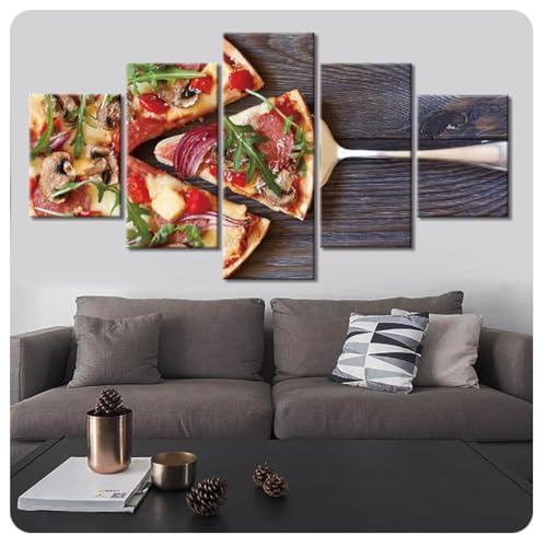 Toile de pizza affiches lot de 5 impression d'art moderne haute qualité