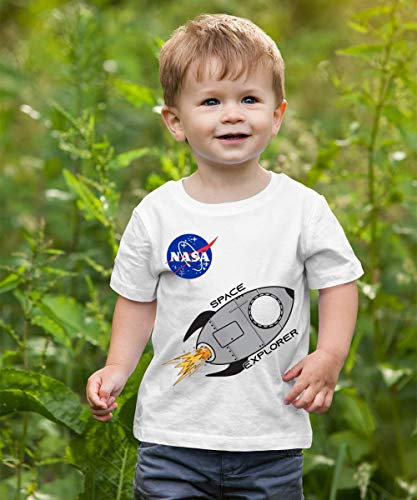 BROOKLYN VERTICAL 4-Pack Toddler NASA Print Outer Space Rocket Ship Short Sleeve T-Shirt | Soft Cotton Sizes 2T-4T (Combo A, 2T)2