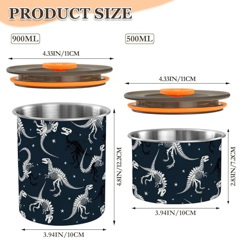 Contenedor Hermético de Acero Inoxidable 900ml miniatura 2