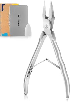 Ingrown Toenail Clippers Straight Blade Toe Nail Clippers for Thick Nails | Stainless Steel Nail Clippers for Seniors Thick Toenails Ultra Slim 16mm Blade Podiatrist Nail Clippers Straight Blade