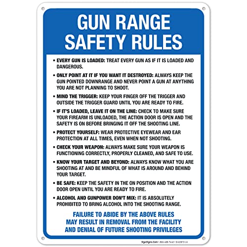 Gun Range Safety Rules Sign,