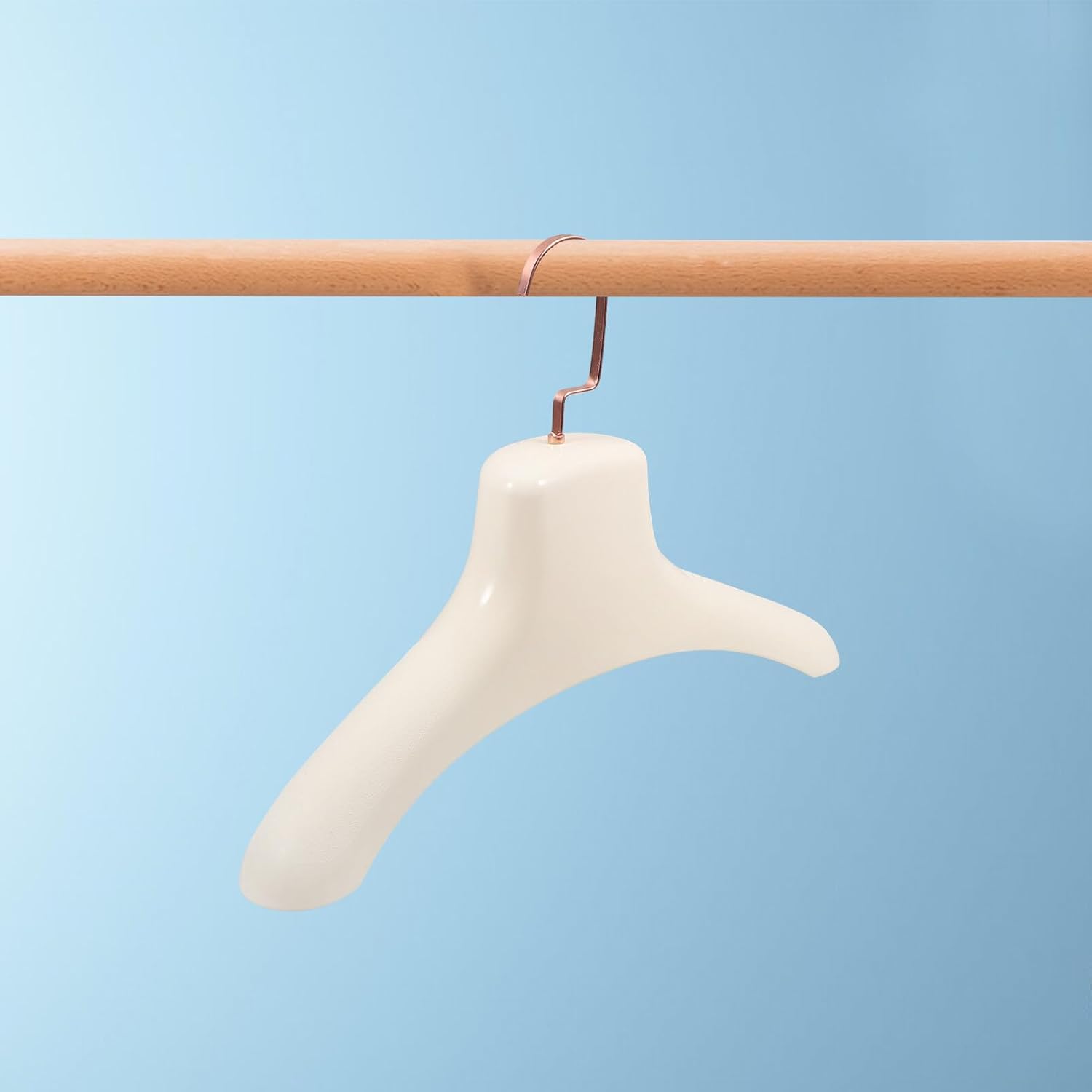 Alipis Garment Racks for Hanging Clothes Wide Shoulder Hangers Plastic Clothes Hanger 15x10 Inch White Suit Hanger Space Saving Hangers for Heavy Coat Sweater Skirt Suit Pants