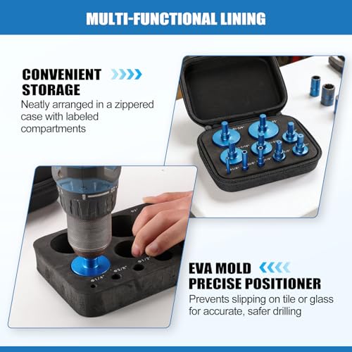 Diamond Hole Saw 10 PCS with EVA Jig