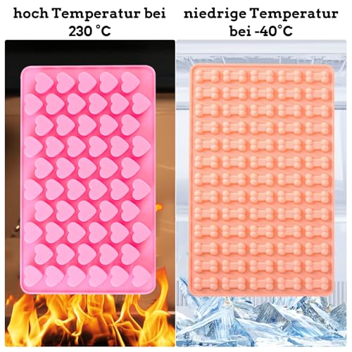 Backmatte Hundekekse, 9 Stück Silikon Backform Hundekekse Set, Backmatten für Hundeleckerlies, für DIY Hundekekse, Schokolade, Süßigkeiten, Kekse