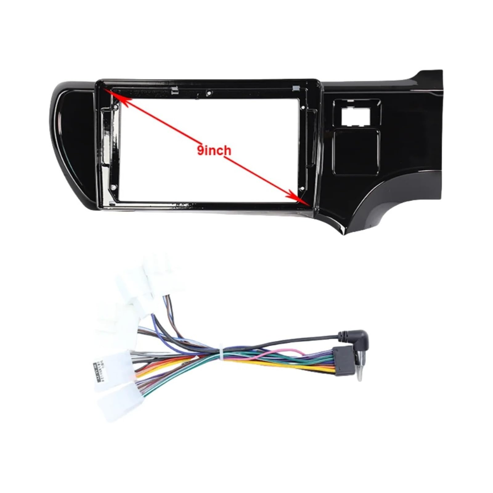Mascherina Autoradio Cornice Stereo per Toyota per Aqua 2012 2013 2014 9 Pollici RHD UV Auto Radio Android Audio Schermo Multimedia Video Player Cablaggio Navigazione Telaio