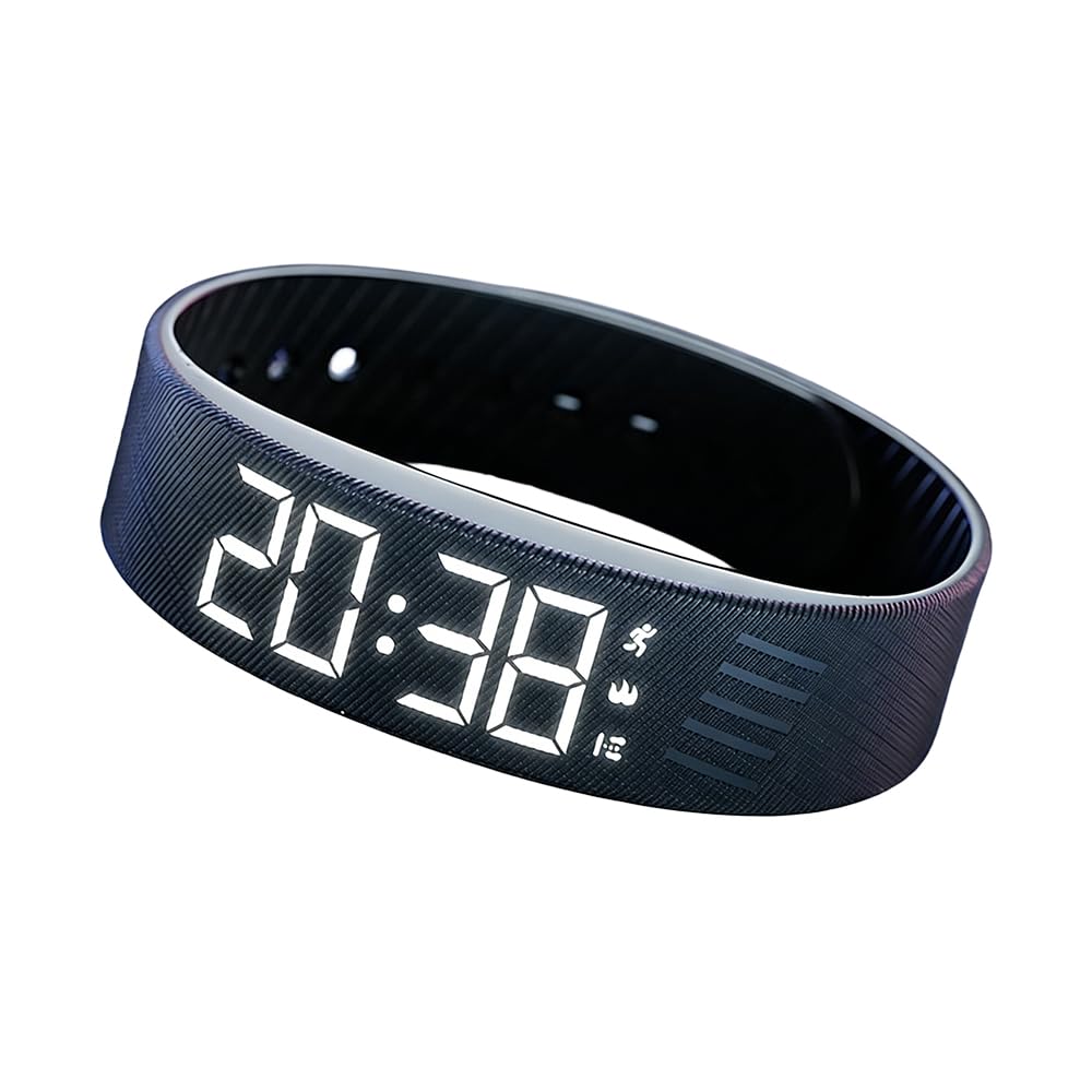 Vibrating Alarm Clock Watch 2026 New Wristband Rechargeable Silent Alarm for Deep Sleepers LED Display Vibrating Alarm Watch