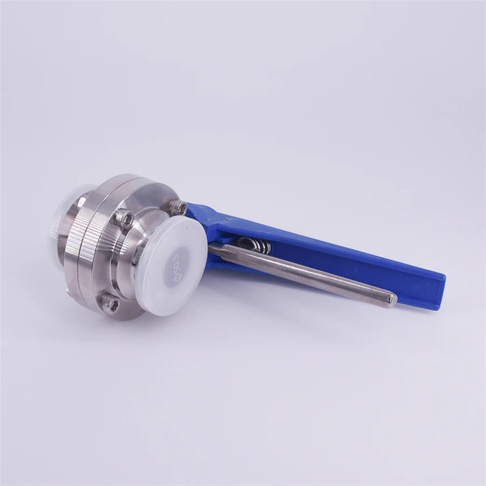 Vanne de régulation de débit à gâchette papillon sanitaire à trois pinces de 38 mm 1-1/2" OD x 1,5" SUS 304 en acier inoxydable for brassage