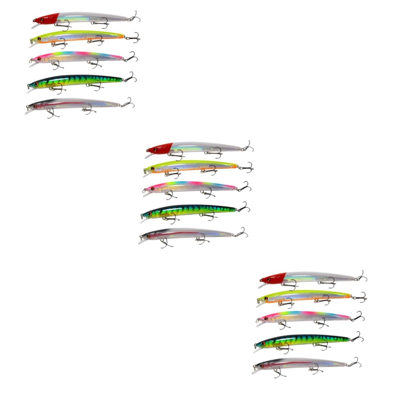 BESPORTBLE 3 Set di Esche da Pesca Kit 15 4 G Esche per Pesci Allaperto Esche Galleggianti Set di Esche per La Pesca al Black Bass Ottimo per I Concorrenti 5 Pezzi * 3