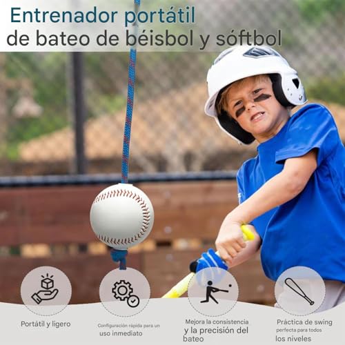 Balle d'entraînement pour battage de baseball et sangle suspendue - 2