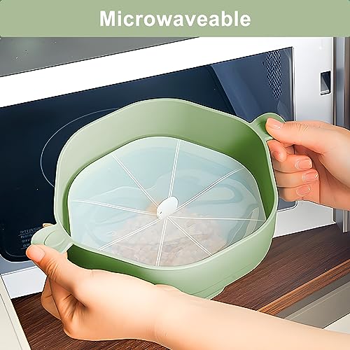 Miniatura 4 de Rzmzby Palomitero De Silicona Para Microondas Silicona Para Microondas, Palomitero Plegable, Preparación Sin Aceite, Sin Bpa, Con Tapa Índigo