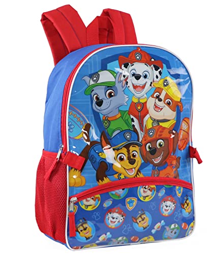 Nickelodeon Mochila com almoço da Patrulha Canina para meninos, Azul claro/vermelho