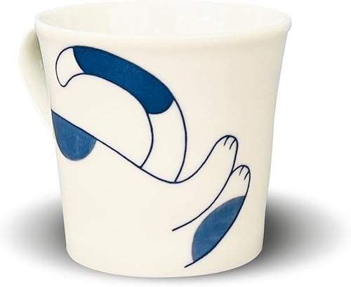 Miniatura 5 de Taza de cerámica japonesa con caja de regalo, serie de tazas de té Nekochigura, 10 onzas líquidas, taza de café japonesa Yunomi Pottery, taza de