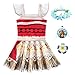 New front Carnevale Festival Moana Arancio Bambino Cosplay Gonna Senza maniche Bambina Costume Navigazione Principessa Oceano Copricapo Natale Regalo di compleanno Forcina fiore Ghirlanda Collana