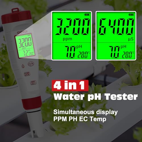 ph testerdigital ph meter for waternew version tds meter for drinking water with backlit simultaneously display 4 in 1 tds ph ec meter for water hydroponic nutrient solutionpoolhome use