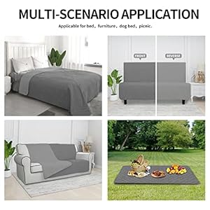 Easy-Going-100-Waterproof-Dog-Bed-Cover-Reversible-Leak-Proof-Couch-Cover-Washable-Sofa-Cover-Furniture-Protector-Blanket-for-Pets-Kids-Children-Dog-Cat-52x86-Inch-GrayLight-Gray - Cucciolini Doodles   Easy-Going-100-Waterproof-Dog-Bed-Cover-Reversible-Leak-Proof-Couch-Cover-Washable-Sofa-Cover-Furniture-Protector-Blanket-for-Pets-Kids-Children-Dog-Cat-52x86-Inch-GrayLight-Gray