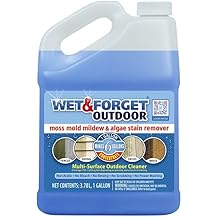 Wet & Forget Moss, Mold, Mildew, Algae Stain Remover Multi-Surface Outdoor Cleaner Concentrate, Original, 128 Fluid Ounces
