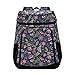 Fiori Retro Vintage Ricamo Cooler Zaino Riutilizzabile Grande Capacità Isolato Zaino Cooler Bag per Picnic Escursionismo Campeggio Pesca