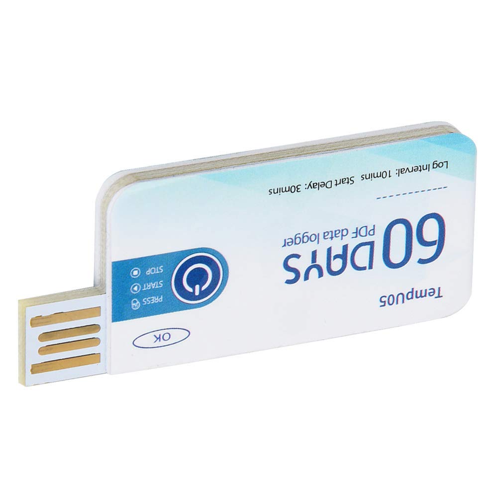 Durevole USB Data Logger Temperatura Registratore di Temperatura Standard per l'industria per il trasporto (TempU05, 12)