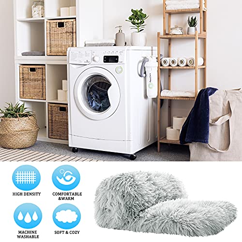 Joniyear Extra 2.8" Long Hair Fluffy Faux Fur Throw Blanket 50" X 60", Luxury Soft Decorative Fuzzy Furry Blanket For Couch Sofa Bed, Accent Cozy Plush Shaggy Blanket, Thick Warm Blanket, Winter, Grey #TOP7