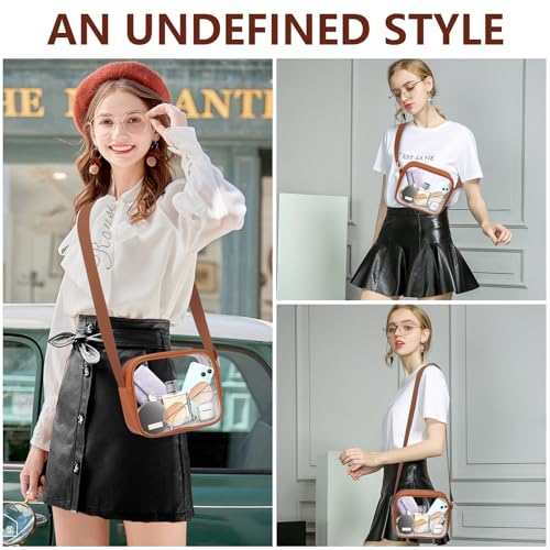 Clear Bag Stadium Approved, Clear Crossbody Bag for Women Small Purses with Adjustable Strap for Concerts Sports Festivals3