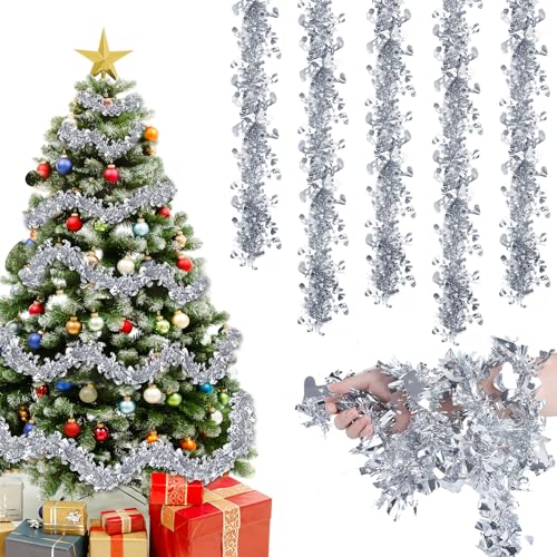 Joxessaien Lametta Weihnachtsbaum 8 Stück × 2 m –...