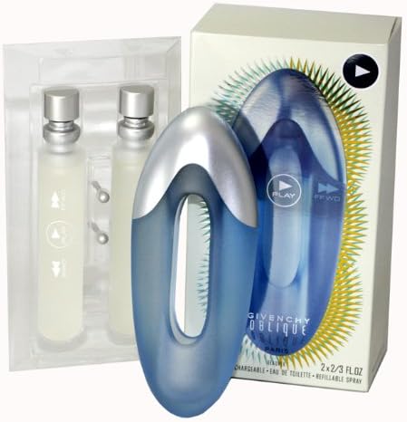 OBLIQUE PLAY Perfume By Givenchy FOR Women Eau De Toilette Spray 2x 2/3 Oz Refillable