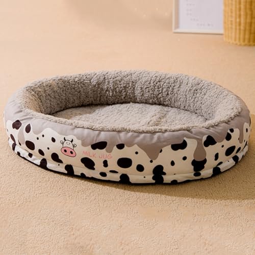 ペットベッド 猫 ベッド 冬用 室内 ふわふわ 丸型 ペットハウス 寒さ対策 猫用ハウス 暖かい 寝床 ぐっすり眠れる 保温 防寒 クッション 小型犬用 滑り止め 犬小屋 犬猫用 可愛い 快適 洗える ペット用品 グレー M