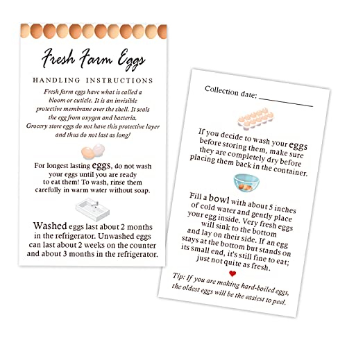 MAOSH Fresh Farm Eggs Handling Instructions, Egg Handling Instructions for