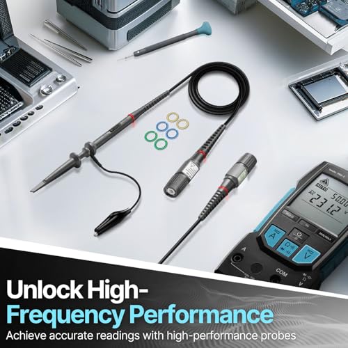 Hantek PP-150 Oszilloskop-Sonden, 100 MHz, inkl. Zubehör-Set, für HP Tektronix Hitachi 200 V-600 V, 2 Stück