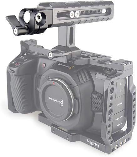 Miniatura 6 de MAGICRIG Abrazadera de varilla de un solo orificio de 0.591 in para montaje accesorio tipo ARRI en el mango de la cámarajaulaplaca para extensión de