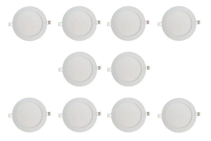 BENE� Aluminium Round Panel Ceiling Light, (White, 6w, Pack of 10 Pcs)