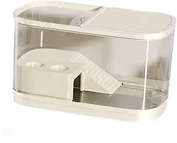 Tanque de tartaruga com plataforma Aquário de tartarugas Habitat de répteis para tartarugas terrestres Leopardo, Bege Médio