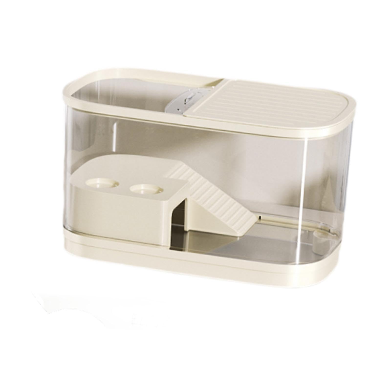 Acquario per Tartarughe, Acquario per Tartarughe con Coperchi, Accessori per Rettili, Habitat per Rettili, con Piattaforma per Rane, E Draghi B, Beige Medio