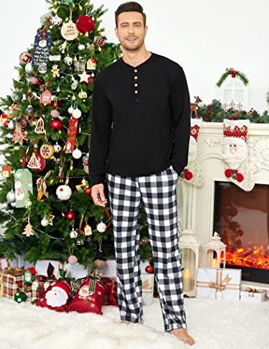 Ekouaer Family Christmas Pajamas Matching Sets Womens Mens Pjs Long Sleeve Sleepwear Holiday Lounge Sets