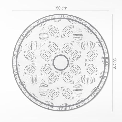 Tapis cuisine résistant à la rayure et durable en vinyle rond de 150cm